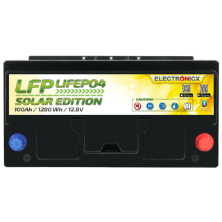 Electronicx Solar Edition LiFePO4 Battery 12V 100Ah LFP Bluetooth APP Lithium Iron Phosphate