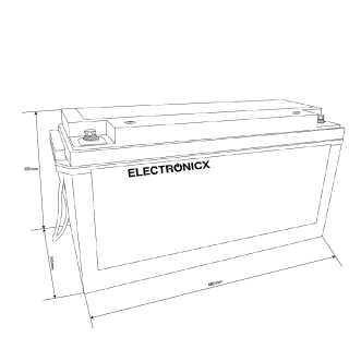 Electronicx Marine Edition LiFePO4 2560Wh 200Ah LFP Bluetooth APP Lithium-Eisenphosphat