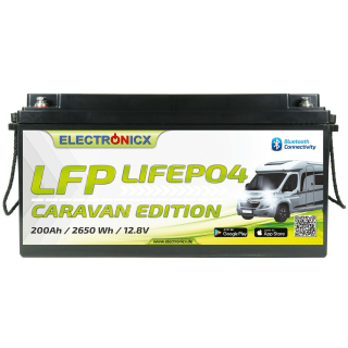 Electronicx Caravan Edition LiFePO4 2560Wh 200Ah LFP...