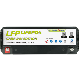 Electronicx Caravan Edition LiFePO4 2560Wh 200Ah LFP Bluetooth APP Lithium-Eisenphosphat