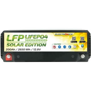 Electronicx Solar Edition LiFePO4 2560Wh 200Ah LFP Bluetooth APP Lithium-Eisenphosphat