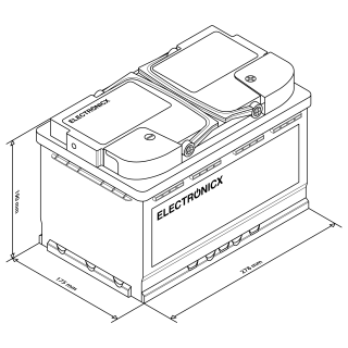 Electronicx AGM Batterie 100AH Marine Edition - 12V Hochleistungsakku für Solar, Boot & Camping