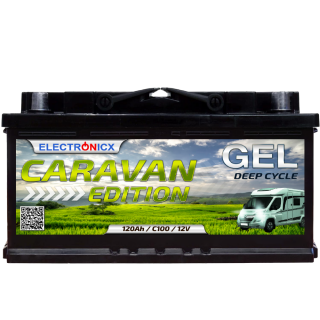 Electronicx Caravan Edition Gel Battery 120 ah 12v Motorhome Boat Supply