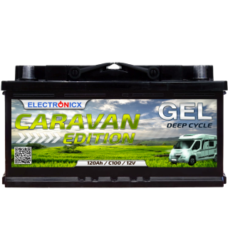 Electronicx Caravan Edition GEL Batterie 120AH 12V – Wohnmobil, Boot, Versorgungsbatterie