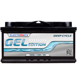 Electronicx GEL Accu 120Ah 12V ▶ Camper Boot ✓ Verbruik Zonne | Editie