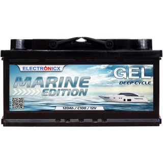Electronicx Marine Edition Gel Batterie 120 AH 12V Boot Schiff Versorgungsbatterie