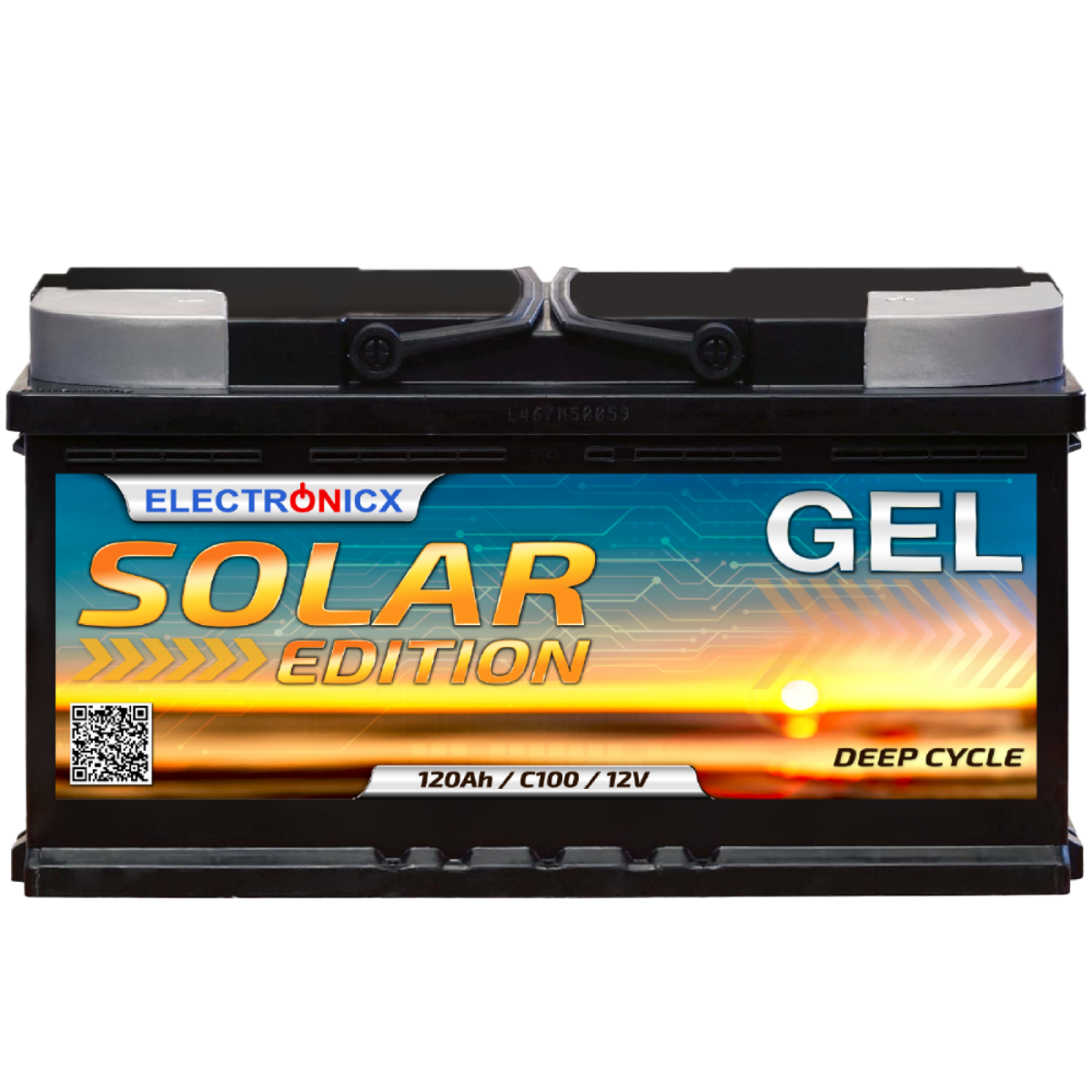 Batería Gel Solar Edition Electronicx 120 AH 12V para Suministro Solar ▶ Premium ✓ Batería AGM Sin Mantenimiento 12V