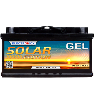 Batería Gel Solar Edition Electronicx 120 AH 12V para Suministro Solar ▶ Premium ✓ Batería AGM Sin Mantenimiento 12V