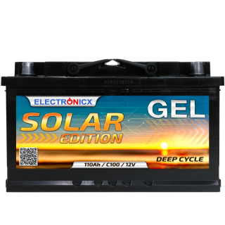 Solar battery 12v 110ah Electronicx Solar Edition gel battery solar battery supply battery power storage photovoltaic camping solar system gardenh