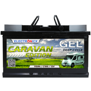 Electronicx Caravan Edition Gel Battery 110 ah 12v Motorhome Boat Supply