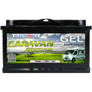 Electronicx Caravan Edition Gel Batterie 110 AH 12V Wohnmobil Boot Versorgung