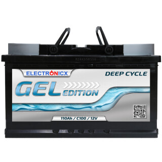 Electronicx Edition gel battery 110 ah 12v motorhome boat...