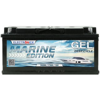 GEL Batterie 140AH Electronicx Marine Edition Boot Schiff Versorgungsbatterie 12V Akku Deep Bootsbatterie Autobatterie Solarbatterie Solar Batterien…