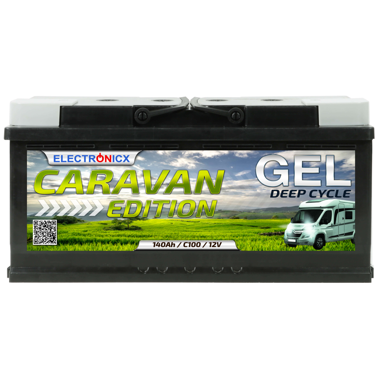 Electronicx Caravan Edition Gel Battery 140 ah 12v Motorhome Boat Supply