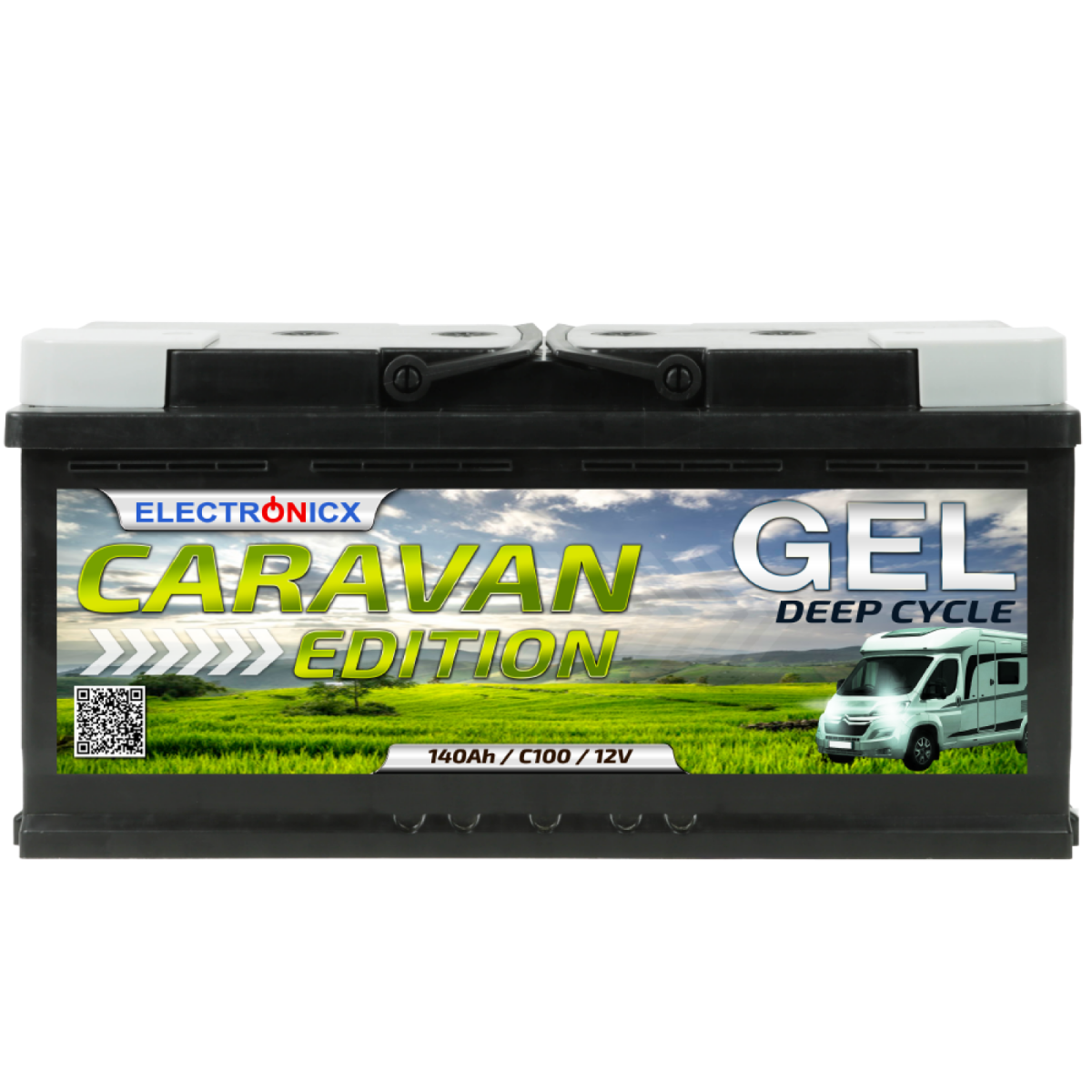 Electronicx Caravan Edition Gel Battery 140 ah 12v Motorhome Boat Supply
