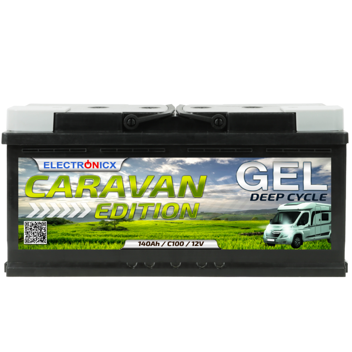 Electronicx Caravan Edition GEL Batterie 140AH 12V – Wohnmobil, Boot, Versorgungsbatterie