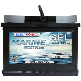 gel battery 80ah Electronicx Marine Edition boat ship...