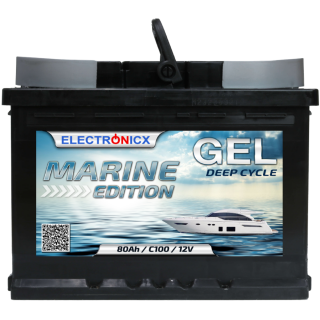 gel battery 80ah Electronicx Marine Edition boat ship...