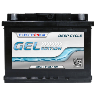 Electronicx Edition Gel Batterie 80 AH 12V Wohnmobil Boot Versorgung