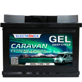 Electronicx Caravan extreme Edition Gel Battery 80 ah 12v Motorhome Boat Supply