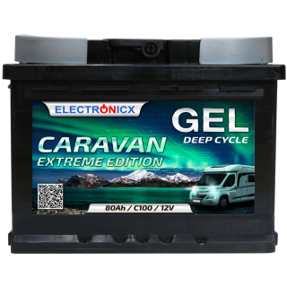 Electronicx Caravan EXTREME Edition Gel Batterie 80 AH 12V Wohnmobil Boot Versorgung