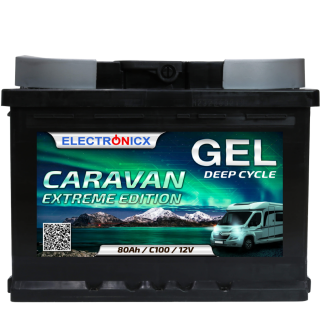 Elektroninen Caravan EXTREME-sarjan GEELI-akku 80 Ah 12 V...