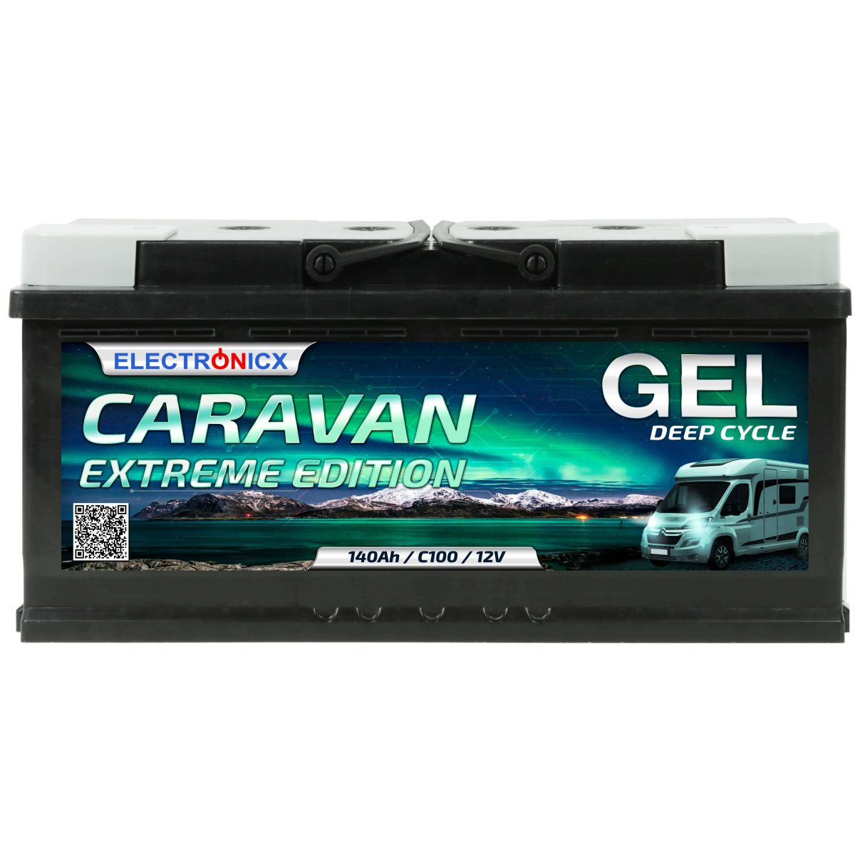 Electronicx Caravan EXTREME Edition Gel Batterie 140 AH 12V Wohnmobil Boot Versorgung