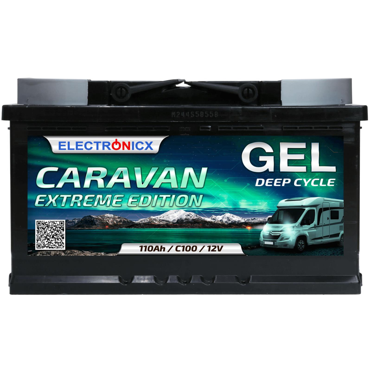 Electronicx Caravan EXTREME Edition Gel Batterie 110 AH 12V Wohnmobil Boot Versorgung