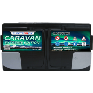 Electronicx Caravan extreme edition gel battery 110 ah 12v motorhome boat supply