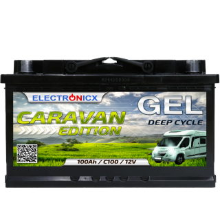 Electronicx Caravan Edition GEL Batterie 100AH 12V – Wohnmobil, Boot, Versorgungsbatterie