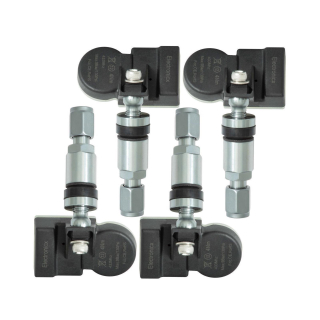 4 Tyre Pressure Sensors TPMS Sensors Metal Valve Gunmetal for Abarth 595 C 01.2015-12.2020