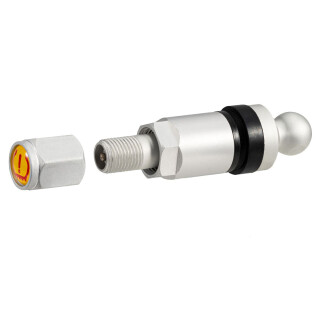 4 Tyre Pressure Sensors TPMS Sensors Metal Valve Silver for Alpina Alpina 7 01.2011-03.2014